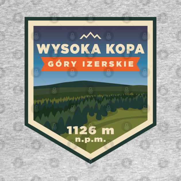 Wysoka Kopa mountain peak in Izerskie Mountains, Poland by Cofefe Studio